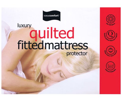 Easycomfort Luxury Quilted Fitted Single Mattress Protector