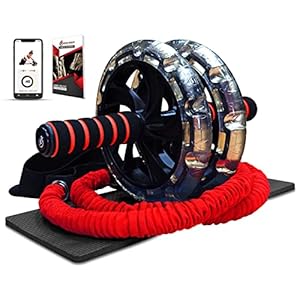 INTENT SPORTS Multi Functional Ab Wheel Roller KIT with Resistance Bands, Kneepad, Workout Ebook. Abdominal Workout…
