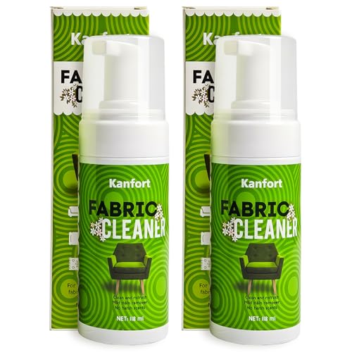 kanfort Upholstery Foam Cleaning 2 Pack, No Rinse Fabric Cleaner for Sofas, Couches & Car Seats,...
