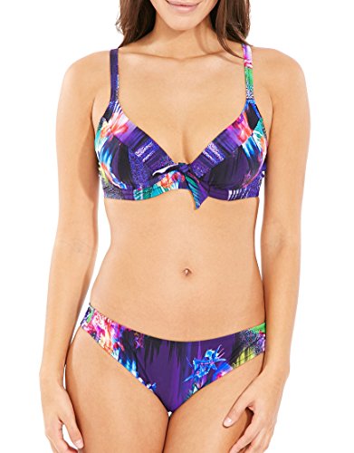Pour Moi? Women's 16002 Tiger Lilly Bikini Top, Black (Black/Multi), 32F