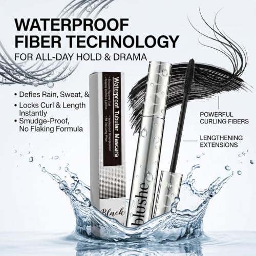 Image of Blushe Lash Serum Mascara,Blushe Growth Serum Mascara (2PCS) | New Metal Wand Mascara,Volume & Length Without Clumping for Dramatic Moments, Daily Lash Care Routine, Easy Everyday Use
