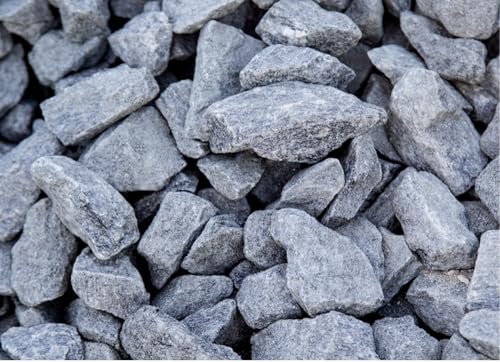 Black Decorative Rock – Gravel Company Black Granite for Garden Beds, Planters, Pathways & Landscaping – Natural Stone (40 lbs)