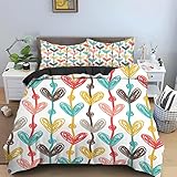MATÉRIAU DE HAUTE QUALITÉ:110gsm Microfibre housse de couette pour plus de résistance et une excellente douceur,plus résistant à la décoloration,chaud et confortable.Technologie d'impression et de teinture 3D, le motif est vif