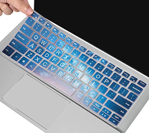 Keyboard Cover Skin for 2021 Dell Inspiron 14 5400 2-in-1 5402 5405 5406 5490 5493 5498 & Dell Inspiron 7000 14" 2-in-1 7400 7405 7409 7490, Dell Inspiron 13 2-in-1 7391(Galaxy)