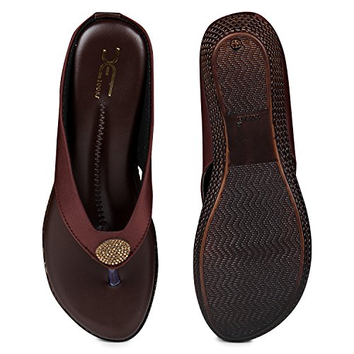 Image of XE Looks Synthetic Leather Comfortable Flats for Women (Black /Beige /Brown /Cherry)