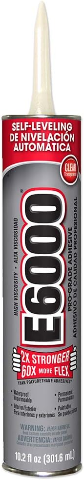 E-6000 232021 Hi Viscocity 10.2-Ounce Cartridge Adhesive
