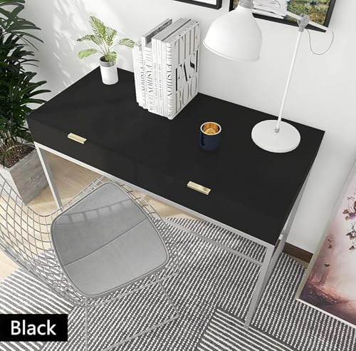 Image of WALLMATE? Black Vinyl Wallpaper Self Adhesive and Removable Peel and Stick Vinyl Contact Paper Easy to Apply Wall Coverings Shelf Home Decorative (18x60 inch, Black Matte)