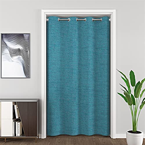 JUNENTER �N���[�[�b�g�h�A�J�[�e�� �Ռ� �o������J�[�e�� �v���C�o�V�[ �f�M �O�����b�g�h�A�J�[�e�� �����̎d�؂�A�L���A�G�A�R���p �z���C�g ��47�C���` x ����59�C���`(Blue,47"W x 79"L (Pack of 1))