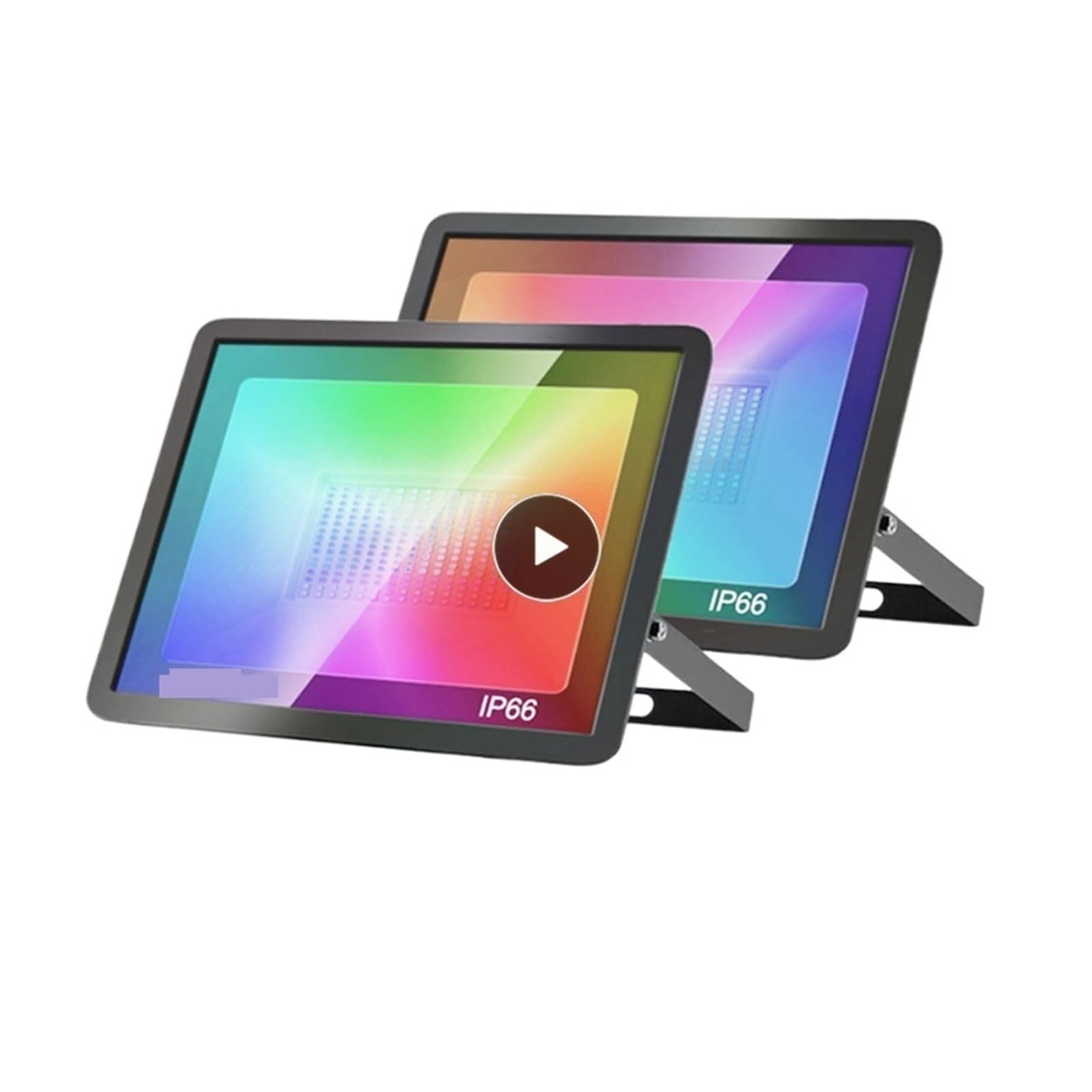 Proyector LED para exteriores 30W 50W 100W Proyector IP66 Proyectores Inteligentes Led Etapa De Jardín RGB Color Luz Blanca Fría Cálida(2pcs_50W)
