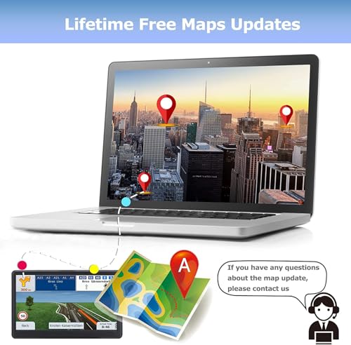 Image of GPS Navigator for Car Truck RV, 7-inch High-Definition Touch Screen，2026 Maps (Free Lifetime Updates), Support Voice Turn Direction Guidance /Speed and Red Light Warning /Custom Truck Routing