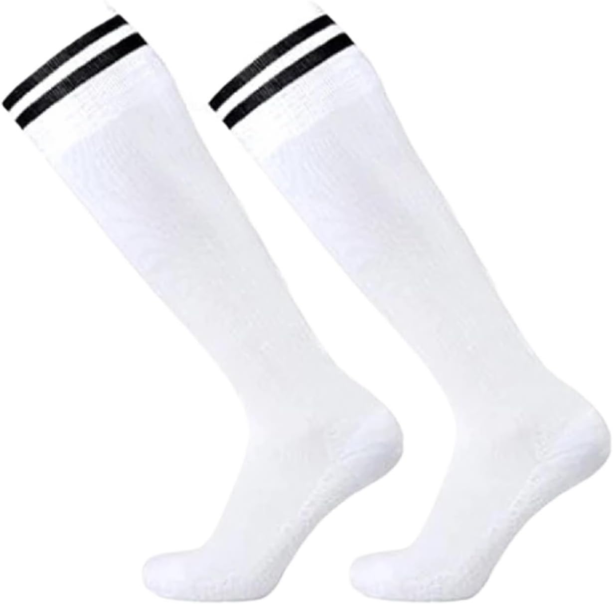 Soccer Socks 4pairs Adult Football Sock Wear-resistant Sport Long Sock Over Knee High Baseball Hockey Socks(Lavender,L(39-44))