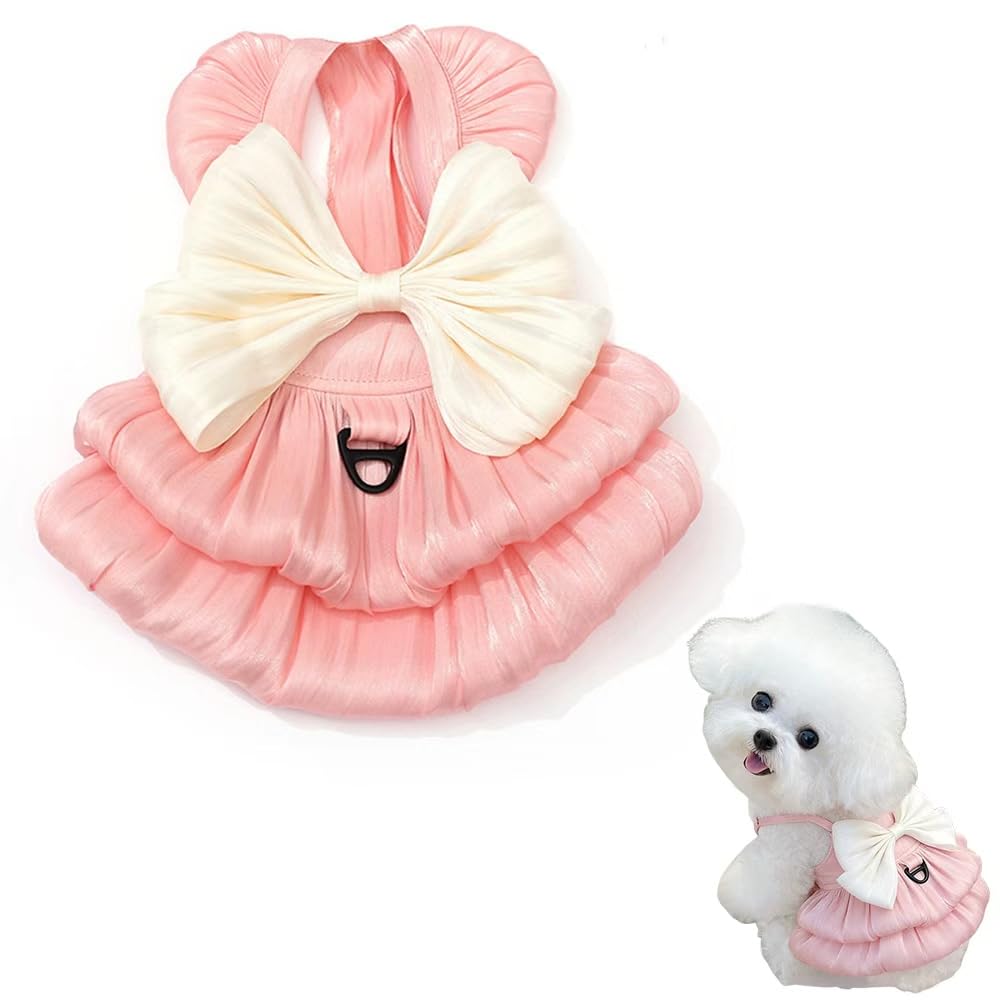 Vestito da Principessa per Cani di Piccola Taglia e Gatti Abito Estivo con Gonna Tutu (Rosa M)