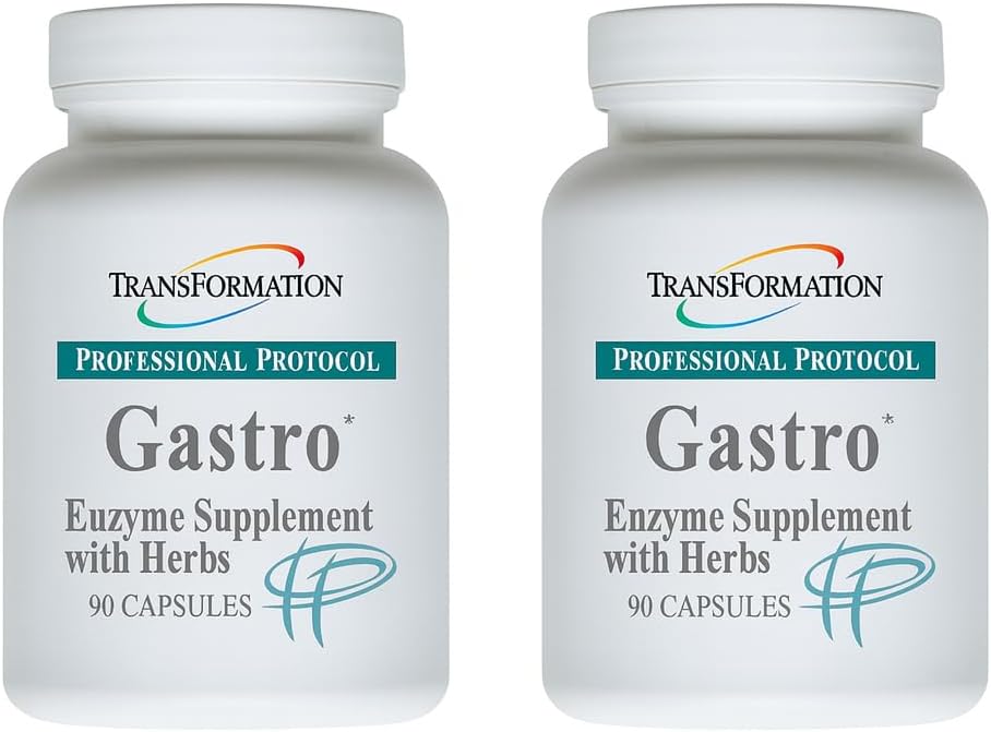TRANSFORMATION THE GENESIS OF GOOD HEALTH - Gastro Enzyme Supplement with Herbal Blend & Vitamin E, Alleviate Gastrointestinal Discomfort, Digestive Function, Support for Relief of Heartburn, 60