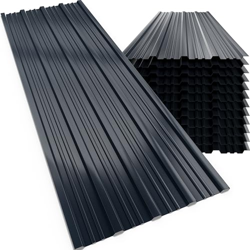 GARDEBRUK® 12x Corrugated Metal Roofing Sheets 129x46cm Green | For Garden Shed Metal Sheds Plastic Sheds & Greenhouse 7m² Galvanised Roof Panels Outdoor Storage Bin Store Bike Shed product thumbnail 9