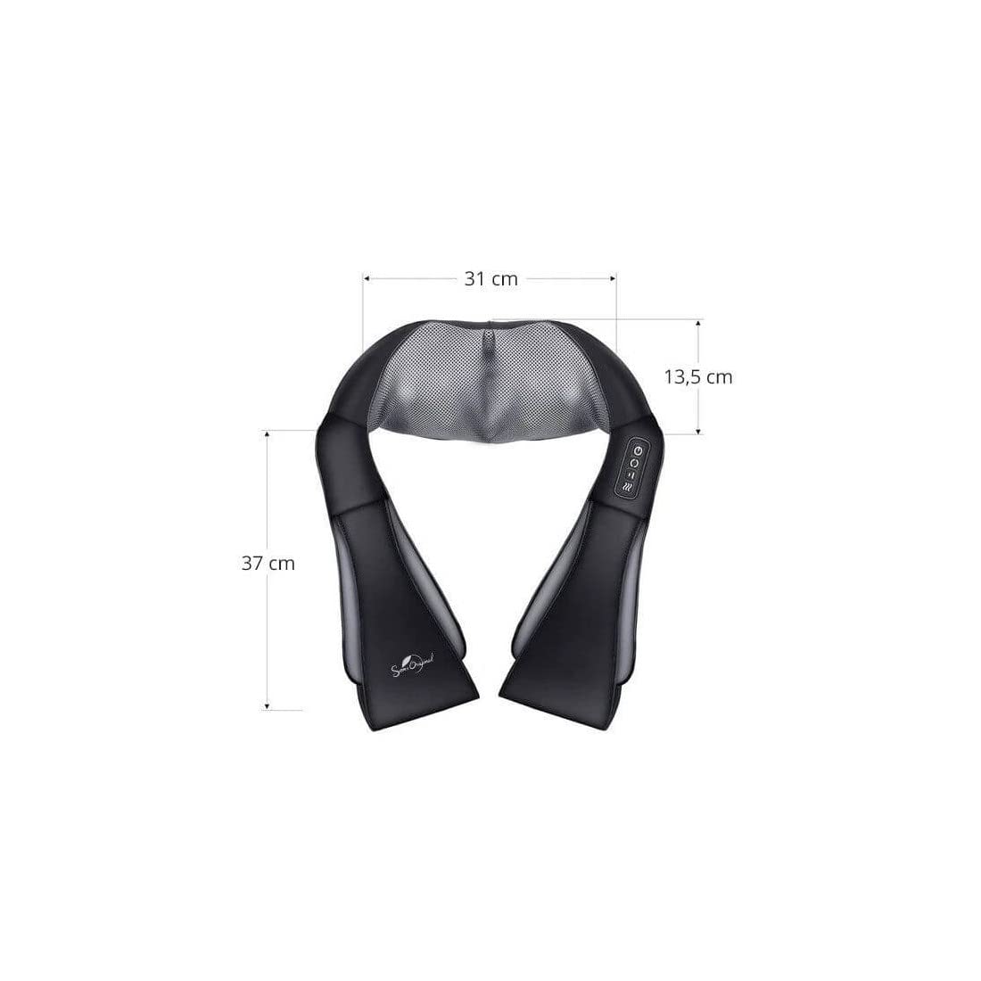 Aparato de masaje multiusos y ergonómico shiatsu para calentar cuello/nuca/hombros/cervicales/trapecio