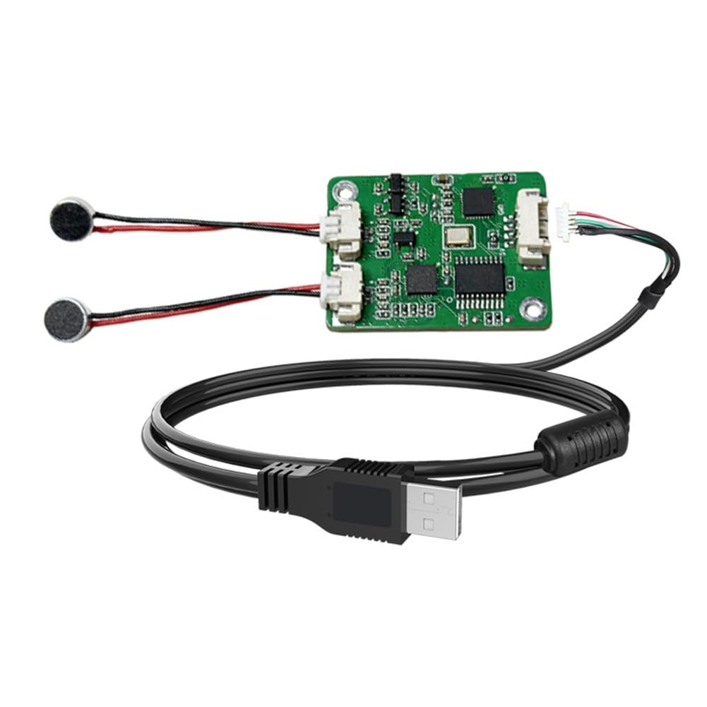 デュアルマイクアレイノイズ低減マトリックスAI音声対話キャンセル応答音声認識強化USBドライバー不要