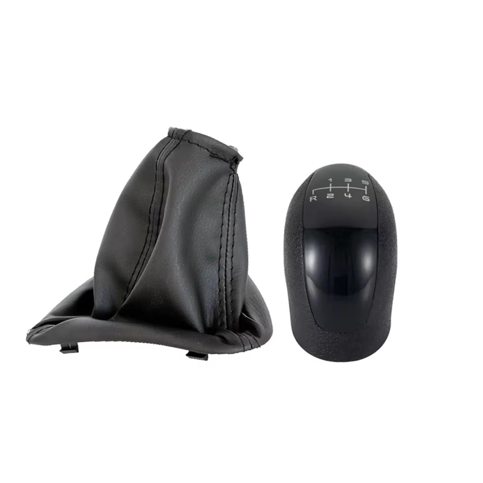 XKOEHXJ Car Gear Shift Knob for Benz for Sprinter W906 2006-2018 LHD Manual Car Gear Shift Knob Lever Gaiter Boot Cover PU Leather Gearbox Boot Cover(6 Speed 2Pcs)