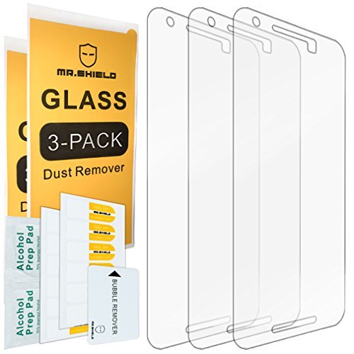Mr.Shield [3-PACK] Designed For LG (Google) Nexus 5X 2015 Newest [Tempered Glass] Screen Protector [0.3mm Ultra Thin 9H Hardness 2.5D Round Edge] with Lifetime Replacement