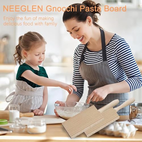 Tabla para Gnocchi y Fabricante de Pasta Gnocchi – Tabla de Pasta Cavatelli de Madera de Haya Natural para Pasta Casera Perfecta, 21,5 x 8,5 x 2,0 cm – Regalo Ideal para Amantes de la Pasta, 1 Unidad miniatura 7