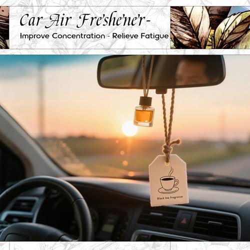 Image of HIQILI Black Tea Fragrance Oil for Diffuser, Car Air Freshener - 5.07 Fl Oz | Long-Lasting Hotel Scent, Candle & Soap Making Supplies, Pet Safe, Graduated Dropper Included