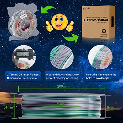 Image of FiLAMONT PLA Silk Filament 1.75mm, 3D Printer Filament, Shiny Silk 1.75 PLA Filament, 1kg(2.2Lbs) /Spool (Silk Black)