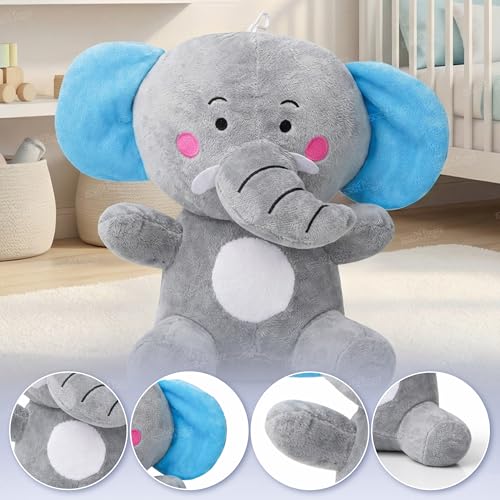 Image of Zest 4 Toyz Soft Toy for Girls (23 cm) | Baby Toys | Cute Stuffed Animal Plush Toy | Cuddly Elephant Soft Toy Teddy Bear for Kids | Birthday Gift - Multicolor