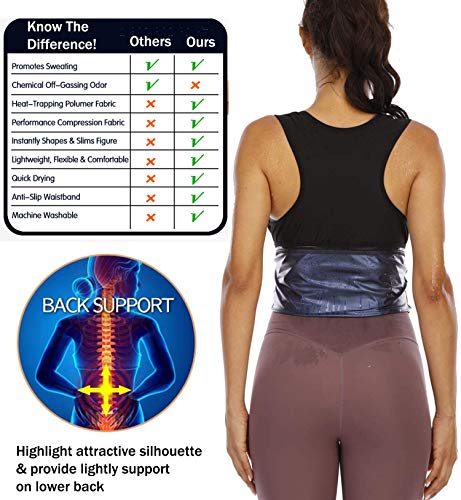 Hioffer Sauna Sweat Vest For Women Workout Tank Top Slimming Polymer Sauna Suit Waist Trainer Shirt Fitness Body Shaper #TOP3