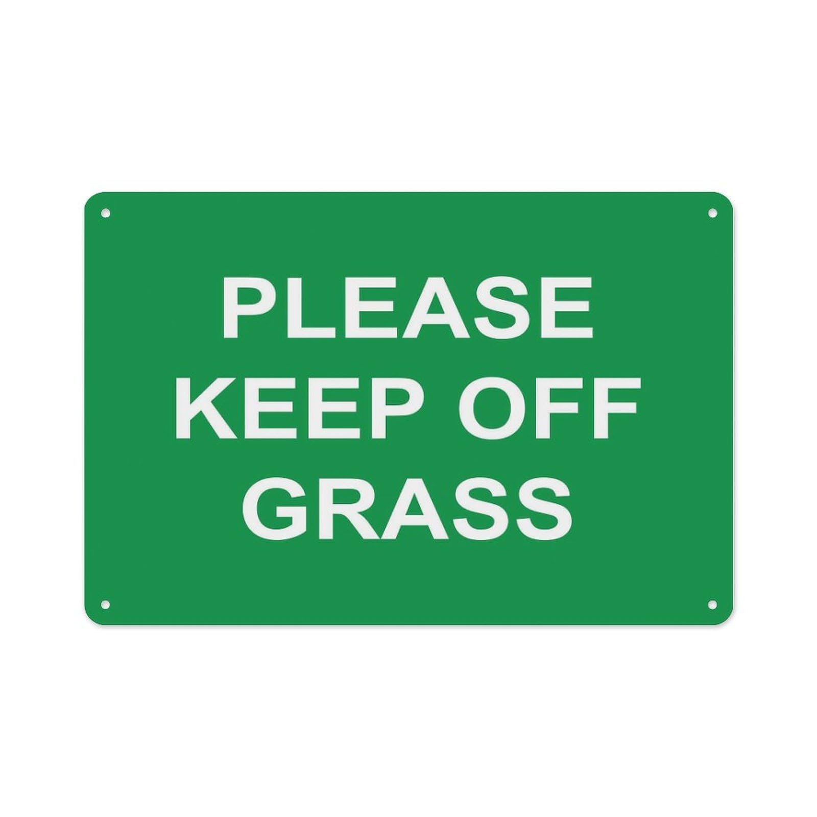 Keep Off Grass Request Aluminum Tin Sign 8×12 Inch, Home Garden Outdoor Wall Plaque