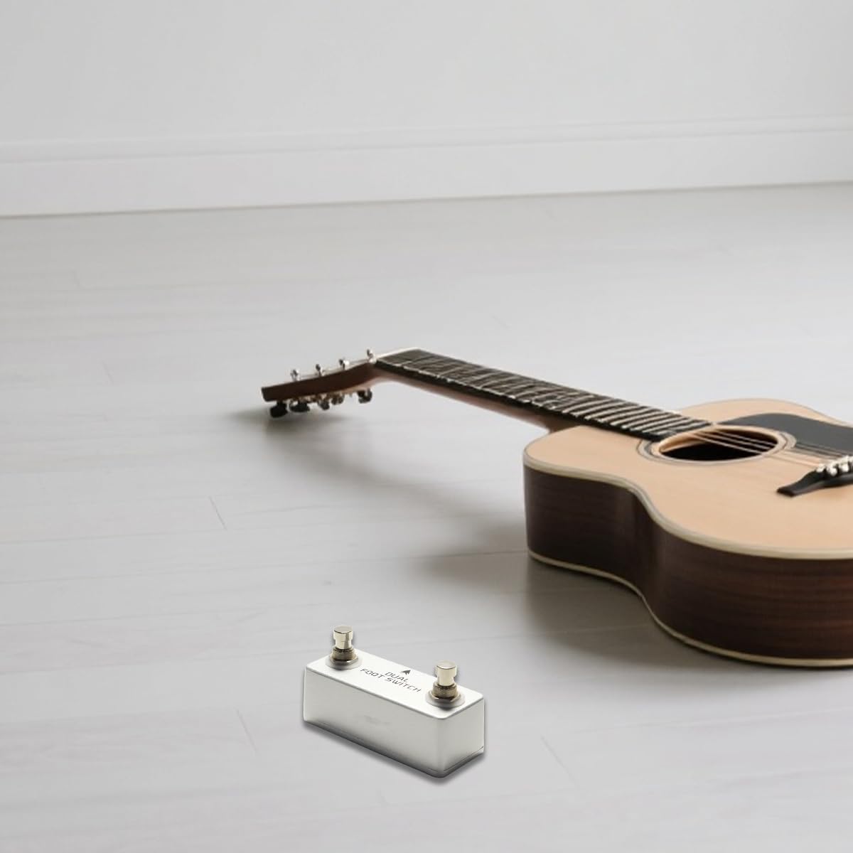 Doppeltes Fußschalterpedal Für Gitarreneffekte, Doppelter Rastfußschalter, Mini-Instrument-Audiokanal-Auswahlschalter