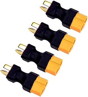 FLY RC 4PCS XT60 Female to Male Deans T Plug Connector Adapter No Wires Wireless RC LiPo NiMH Battery ESC Connector Adapters