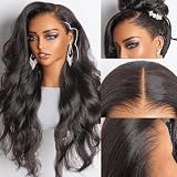 LUVME HAIR 13x6 HD Lace Front Wigs NatureMAX™ Loose Body Wave Human Hair Pre Plucked 180% Density Frontal Wigs Human Hair for Women Glueless Wigs 26 Inch Flexi-Fit Drawstring Cap