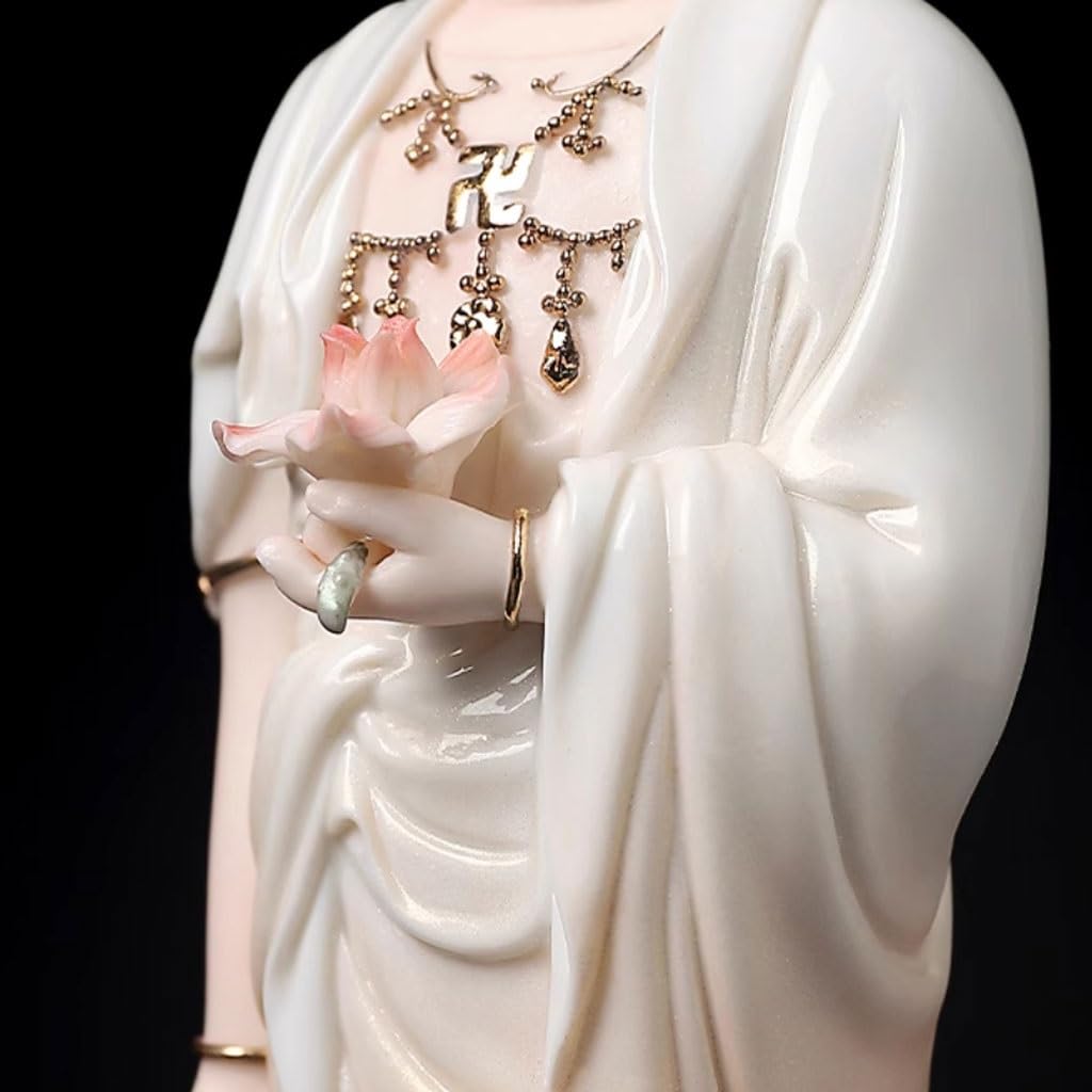 Posąg Buddy do wnętrz Domowy Stojący Ceramiczny Posąg Buddy Ozdoby Biuro Salon Zen Ozdoby Dekoracyjne Ozdoby Medytująca Figurka Buddy Rzeźba