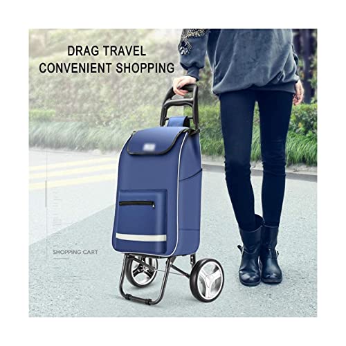 QUANLI Faltbarer Einkaufstrolley, leichter Einkaufstrolley, Einkaufswagen mit extra großem Fassungsvermögen… – Bild 4