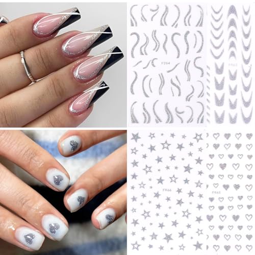 Fcozpjk Nail Design Kit, Nail Art Brushes Set Dotting Tools, Nail Art Kit With 3D Flowers Nail Charms Crystal Gems Caviar Beads, Gold Leafs Foil Flakes, Butterfly Nail Stickers French Tips Strips