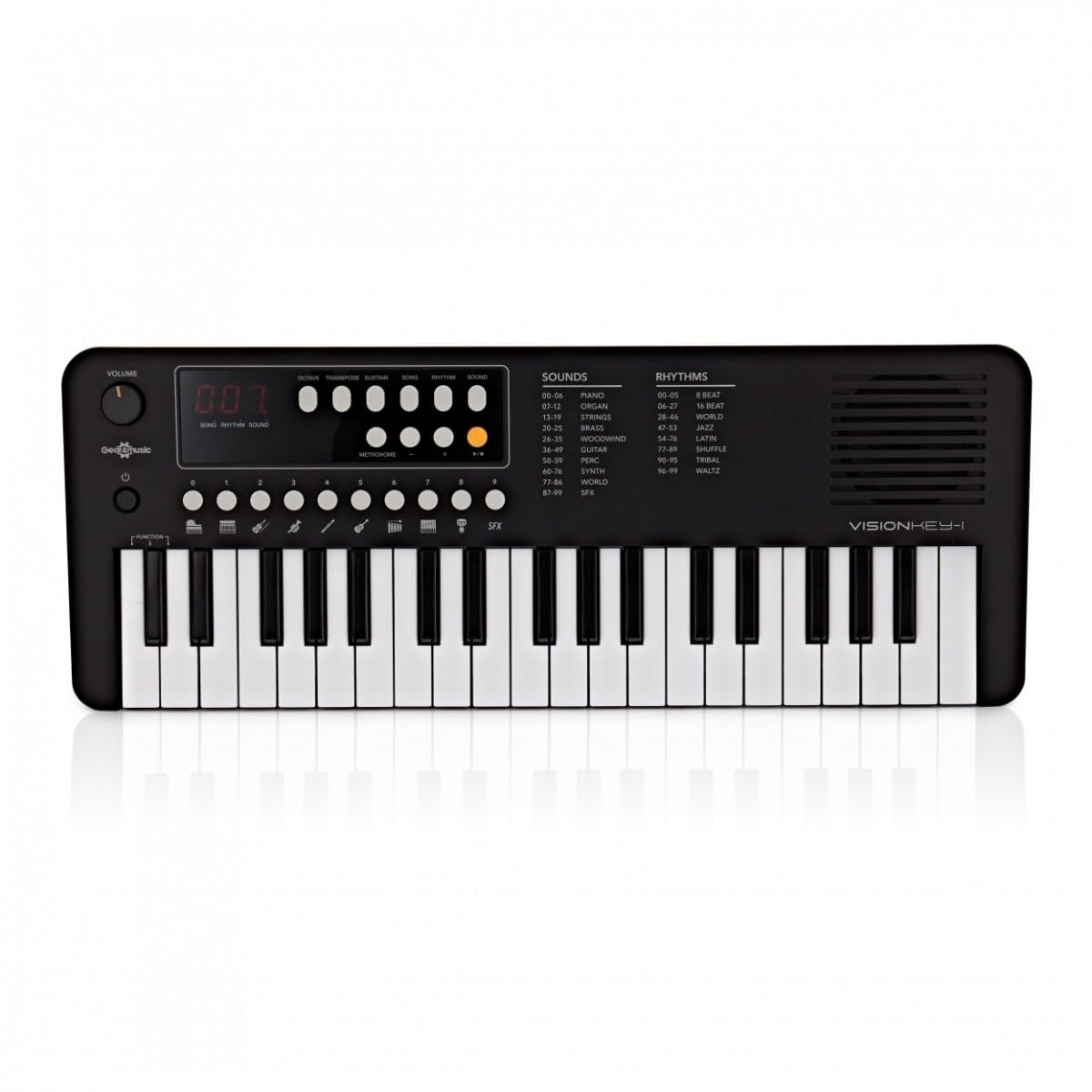 VISIONKEY-1 Portable 37-Key Mini Electric Keyboard Piano for Kids & Beginners, USB-C