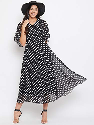 Image of HELLO DESIGN Women V-Neck Solid Maxi Dresses
