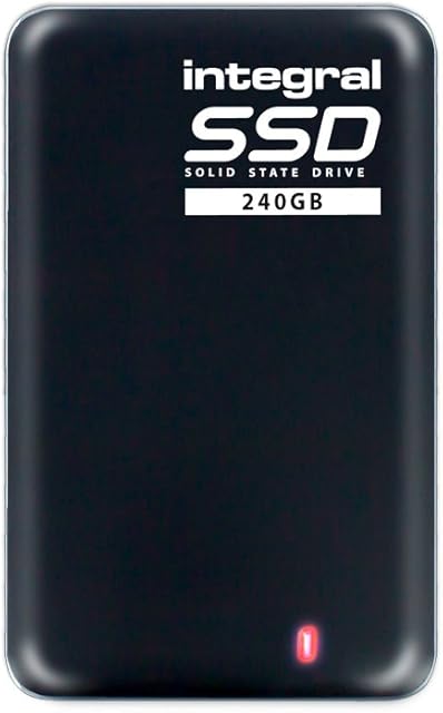Integral 240GB Portable SSD Drive USB 3.0 External SSD Black