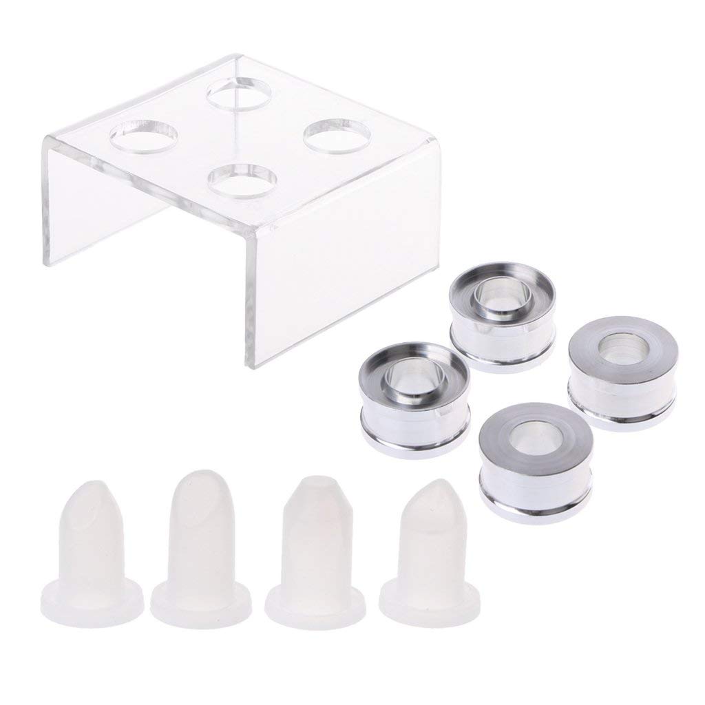 Lvyuanda 9PCS Silicone Lipstick Mold Mould with Metal Ring and Stand Set for DIY Lipstick