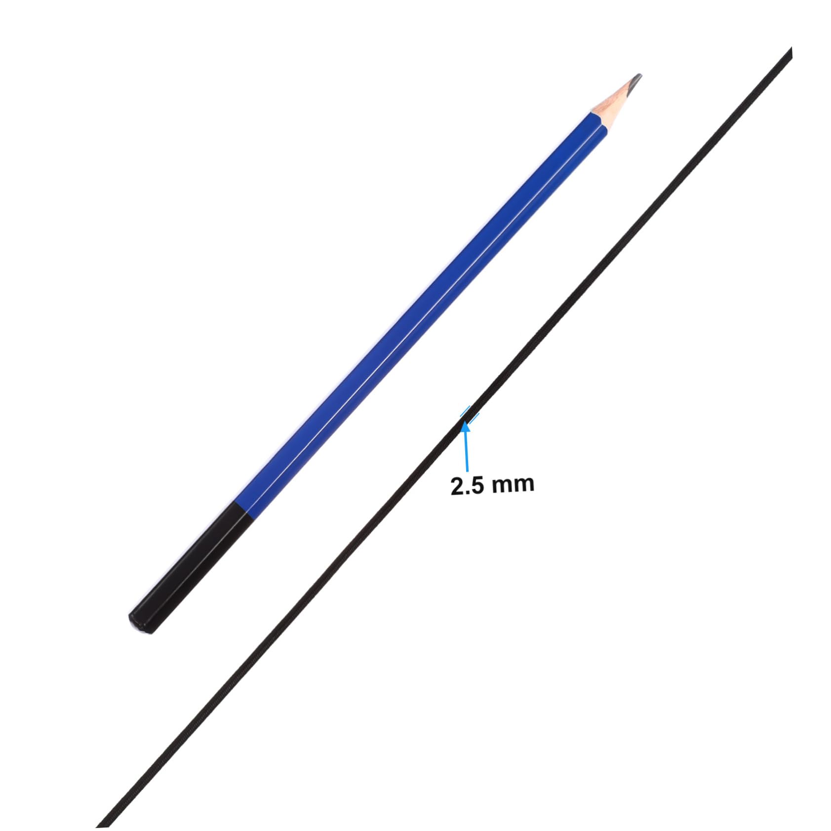 Cinta Elástica Redonda Negra 2,5 Mm 100 m para Manualidades DIY Costura Confección Accesorios para Disfraces y Mascarillas Uso Doméstico y Artesanal