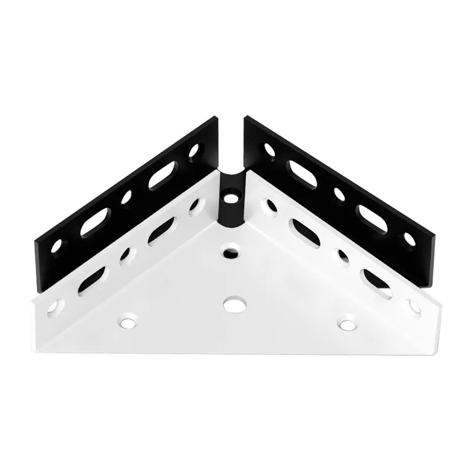 Corner Braces Brackets 1pcs Three Sided Metal Corner Brace for Reinforcing Cabinet Stacked and Wall Hanging Shelf Structure(Black)