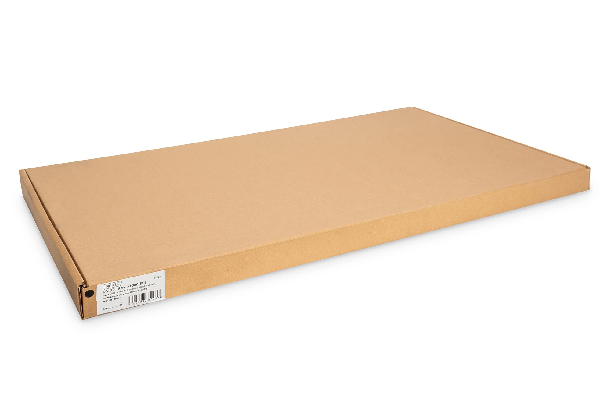 DIGITUS Ripiano - Profondità variabile - Per installazione fissa - 19 pollici - 1U - Portata 50 kg - Per armadi di rete e server - A partire da 1000 mm di profondità dell'armadio - Nero