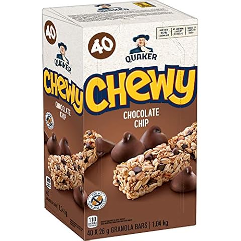 Quaker Chewy Chocolate Chip Granola Bars, Peanut Free 40-Count {Imported from Canada} Cover