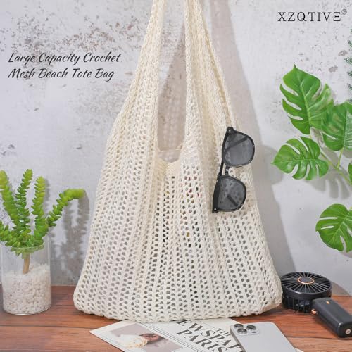 Bolso tote tejido para mujer para playa y verano miniatura 3