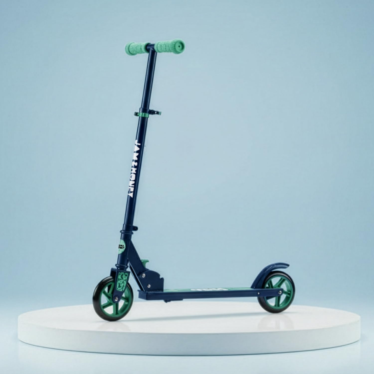 Amazon Brand – Jam & Honey Kids Folding Scooter for Kids (2+ Years) | 3- Step Height Adjustable Handle, Smooth Bearing Wheels & PVC Tyres | BIS Certified | Teal Blue-picture-45