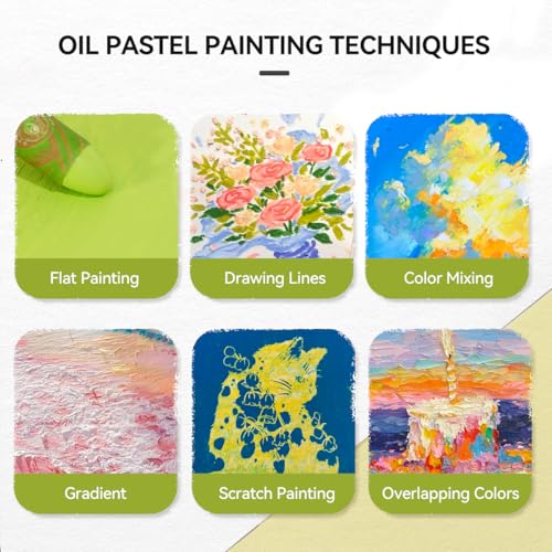 Paul Rubens Oil Pastels, 8 Yellow Green Colors HaiYa Artist Soft Oil Pastels Vibrant and Creamy - Image 3