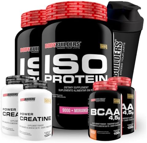 Kit 2x Iso Protein 900g + 2x BCAA 4.5 100g + 2x Power Creatina 10...