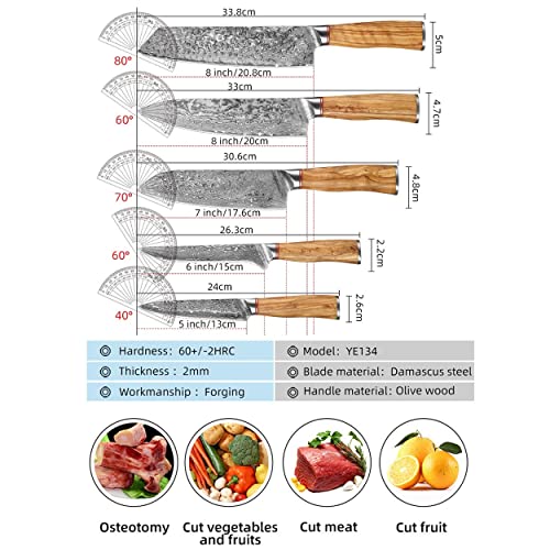 Set Cuchillos Cocina 5 Piezas Acero Forjado miniatura 2