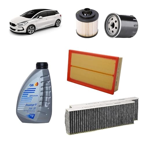 Kit tagliando 4 filtri + 5L olio 5W-30 Q8 compatibile