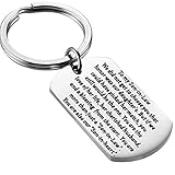 FEELMEM Wedding Jewelry Daughter in Law Gift Groom's Mother to Bride You're Welcomed in Our Family Dog Tag Keychain for Daughter in Law Gift from Mother in Law (to My Son-in-Law)