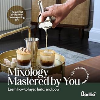 Barillio Bar Tool Set Pro Edition - Stainless-Steel Cocktail Shaker Set - Mixology Bartender Kit w/Boston Shaker, Drink Mixer & Muddler for Cocktails - Home Bar Accessories - 32-Pc Bar kit